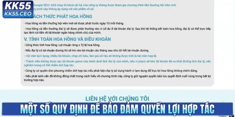 Một số quy định để bảo đảm quyền lợi hợp tác